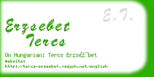 erzsebet tercs business card